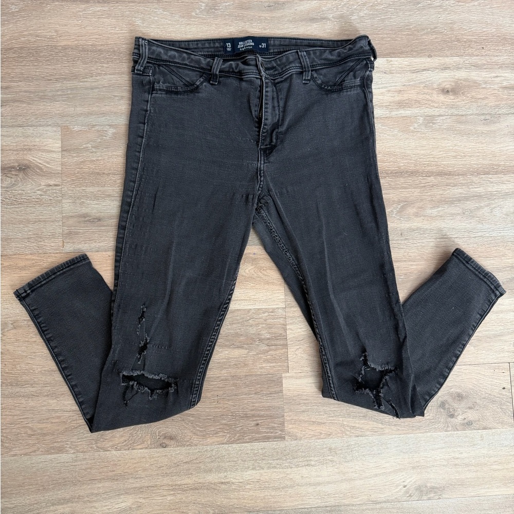 Hollister Black Distressed Skinny Jeans
